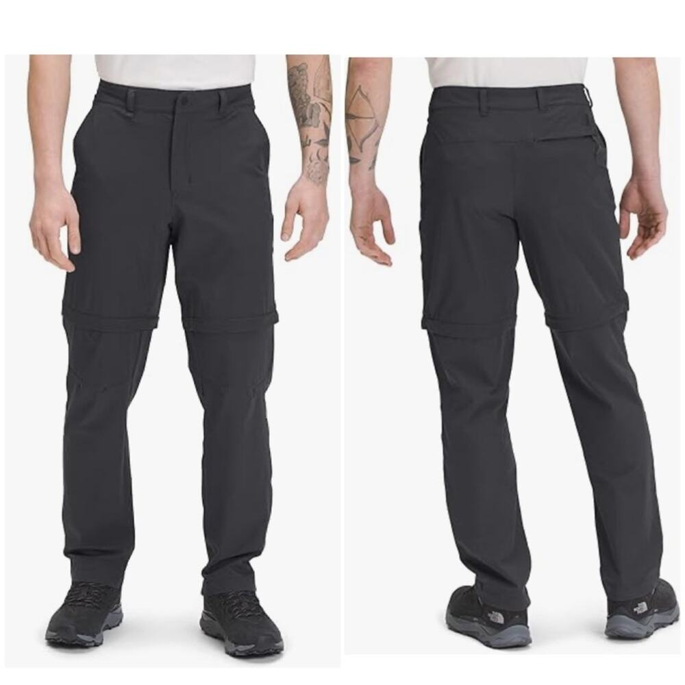 NWT The North Face Paramount Horizon Convertible Relaxed Pants Charcoal Gray W36